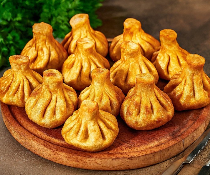 СЕТ Хинкали жареные с говядиной и свининой 10 шт.